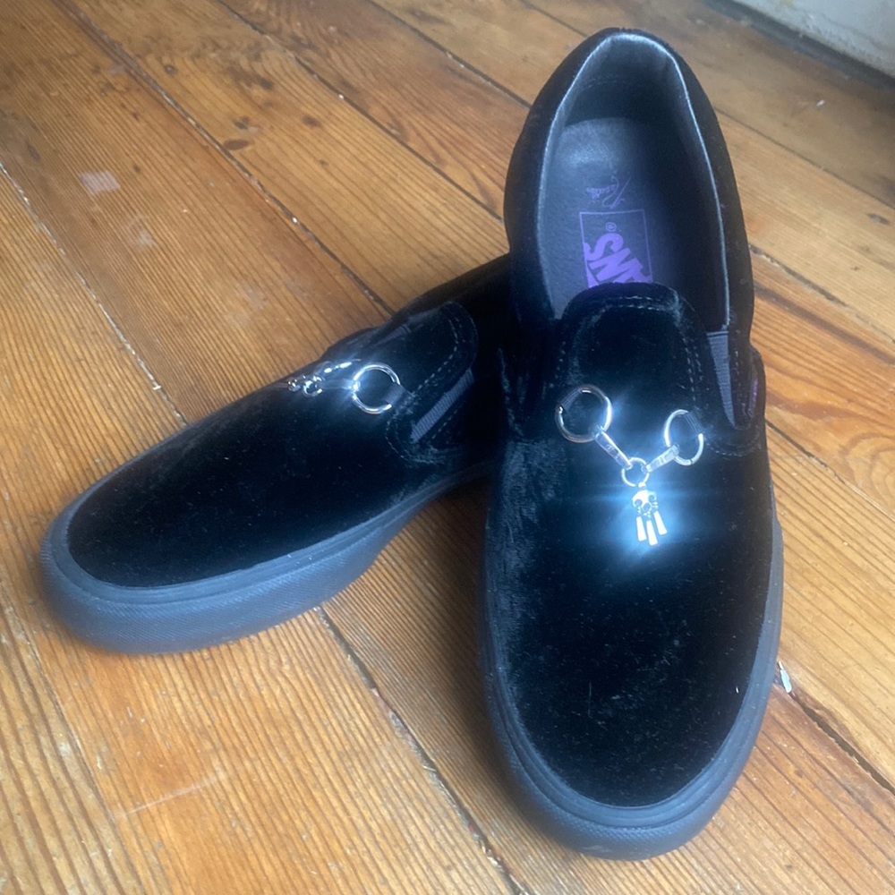 Vans x Needles black velvet slip ons new with original box $135